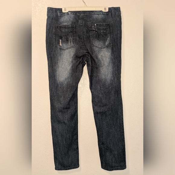 Torrid Distressed Blue Jeans for Women - Picture 2 of 7